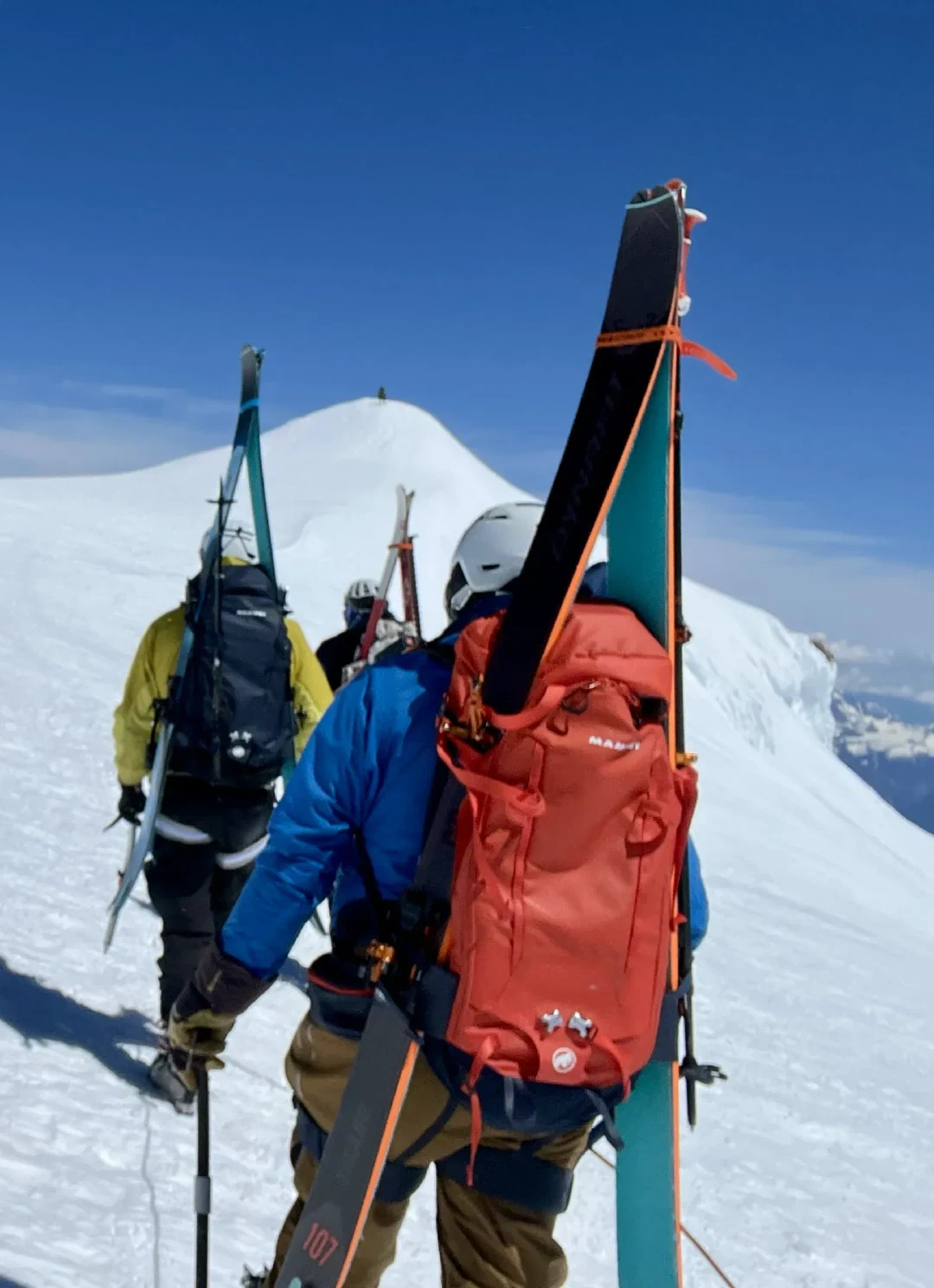 Approaching high point on the summit plateau.