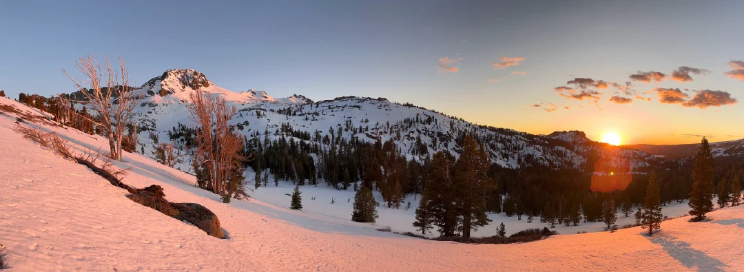 Sunset panorama from camp.